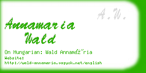 annamaria wald business card